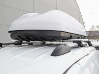 Автобокс-багажник на крышу аэродинамический "Turino Medium" 460л (белый)