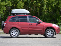 Автобокс-багажник на крышу аэродинамический "Turino Compact" двусторонние открывание 360л (серый)