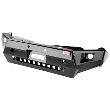 Бампер силовой передний РИФ для Mitsubishi L200 2015-2019 с доп. фарами и защитой бачка омывателя