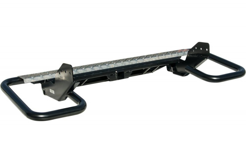 Бампер силовой задний РИФ для Mitsubishi L200 2005-2015 (кузов 1350 мм) с квадр. под фаркоп и фонарями трубный Бампер силовой задний РИФ для Mitsubishi L200 2005-2015 (кузов 1350 мм) с квадр. под фаркоп и фонарями трубный