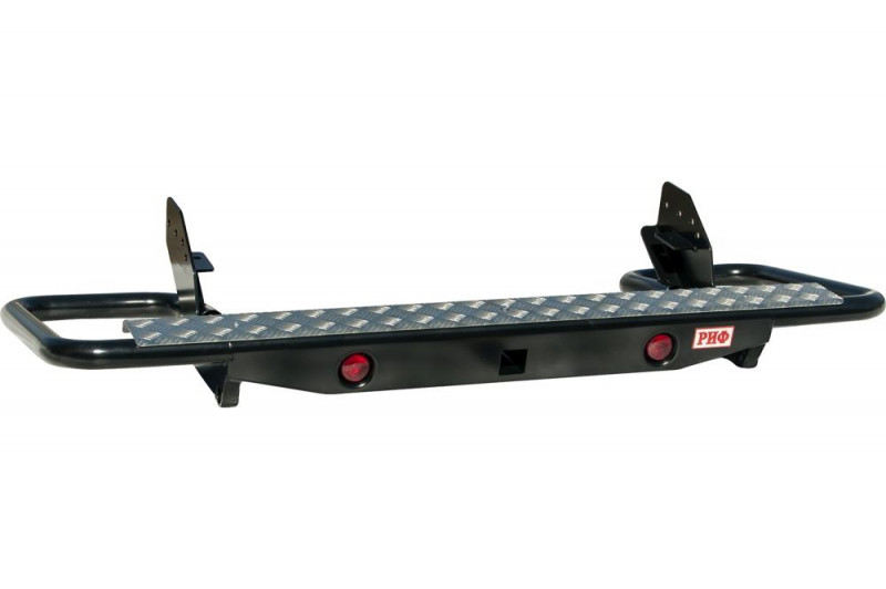 Бампер силовой задний РИФ для Mitsubishi L200 2005-2015 (кузов 1350 мм) с квадр. под фаркоп и фонарями трубный Бампер силовой задний РИФ для Mitsubishi L200 2005-2015 (кузов 1350 мм) с квадр. под фаркоп и фонарями трубный