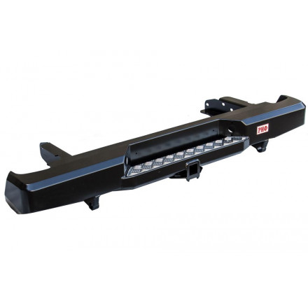 Бампер силовой задний РИФ для Nissan NP300 2010+ (кузов 1500 мм) с квадратом под фаркоп