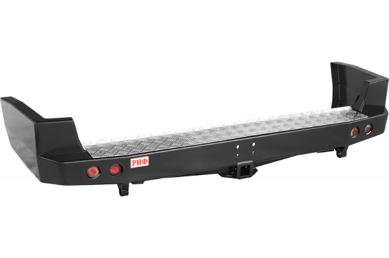 Бампер РИФ силовой задний Nissan Patrol Y61 2004+ с квадратом под фаркоп и фонарями Бампер РИФ силовой задний Nissan Patrol Y61 2004+ с квадратом под фаркоп и фонарями