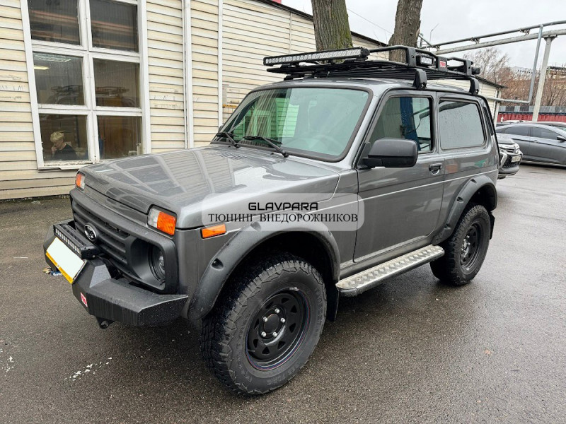 Бампер передний силовой РИФ для ВАЗ 2121 Нива без защитной дуги, с площадкой под лебедку Бампер передний силовой РИФ для ВАЗ 2121 Нива без защитной дуги, с площадкой под лебедку