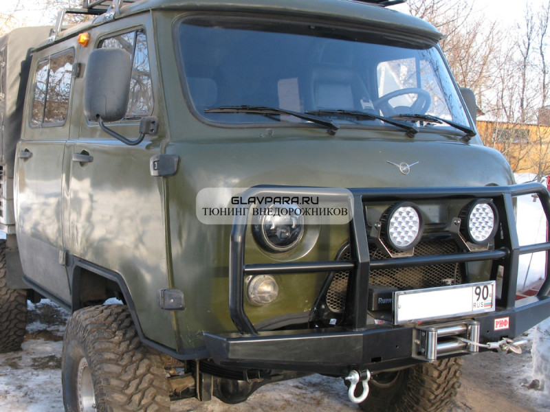 Бампер РИФ силовой передний УАЗ Буханка усиленный с защитной дугой Бампер РИФ силовой передний УАЗ Буханка усиленный с защитной дугой