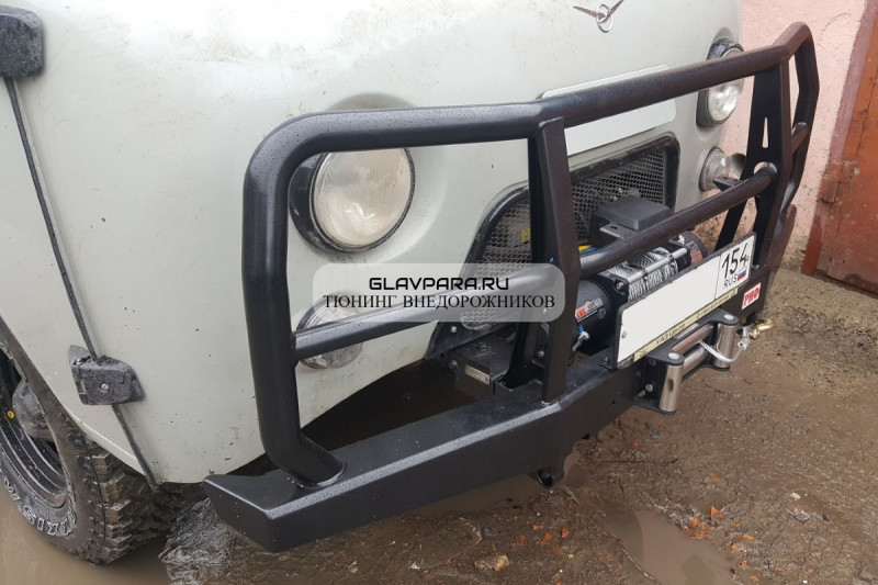 Бампер РИФ силовой передний УАЗ Буханка усиленный с защитной дугой Бампер РИФ силовой передний УАЗ Буханка усиленный с защитной дугой
