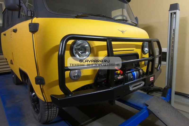 Бампер РИФ силовой передний УАЗ Буханка усиленный с защитной дугой Бампер РИФ силовой передний УАЗ Буханка усиленный с защитной дугой