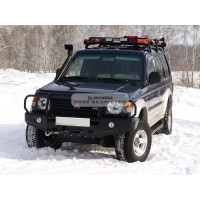 Бампер передний силовой Torque 4x4 для Mitsubishi Pajero II с площадкой под лебедку