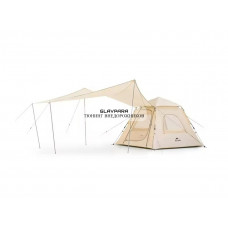 Палатка Naturehike Ango 3-местная, быстросборная, бежевая, со стойками