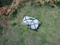 Палатка Naturehike Lingfeng Air 7.3 2-местная, быстросборная, надувной каркас, бело-голубая