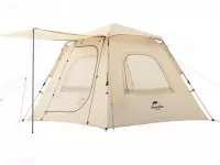 Палатка Naturehike Ango 3-местная, автоматическая, тент, снежная юбка, бежевая