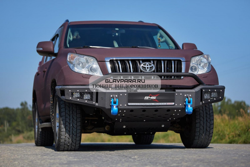 Бампер силовой передний BMS ALFA для Тойота Прадо 150 2009-2017 Бампер силовой передний BMS ALFA для Тойота Прадо 150 2009-2017