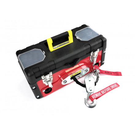 Лебедка redBTR переносная в ящике 3500 lbs 1587 кг синтетический трос