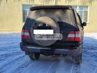 Калитка РИФ с фаркопом в штатный задний бампер Toyota Land Cruiser 100, Lexus LX470 с подсветкой номера