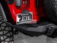 Силовой бампер задний RIVAL алюминиевый для Jeep Wrangler JL 2017+, длинный (без ПТФ) 2D.2723.1-NL