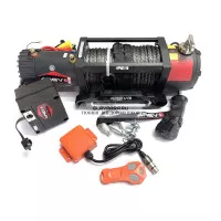 Лебедка автомобильная высокоскоростная 4REVO SRX Fast Speed 10000 Lbs 4530 кг 12В синтетический трос Лебедка автомобильная высокоскоростная 4REVO SRX Fast Speed 10000 Lbs 4530 кг 12В синтетический трос