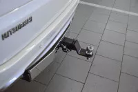 Фаркоп PT GROUP для Mitsubishi Pajero Sport 2008-2020  - с нержавеющей накладкой,съемный квадрат, нагрузки: 2500/115 кг (без электрики в комплекте)