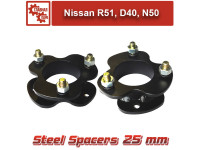 Проставки над передними стойками NP3 для Nissan Navara D40 2004-2015, Nissan Pathfinder R51 2004-2014 25 мм