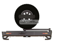 Бампер силовой задний STC для Nissan Navara с квадратом под фаркоп, калиткой колеса и фонарями