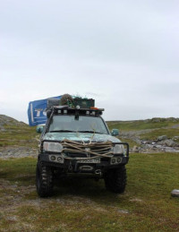 Багажник-площадка экспедиционный алюминиевый KDT для Land Cruiser 105