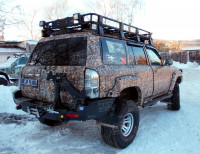 Калитка крепления запасного колеса для бампера под лебёдку II поколения KDT для Nissan Patrol