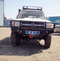 Алюминиевый передний силовой бампер KDT для Toyota Land Cruiser 76/78 2007+