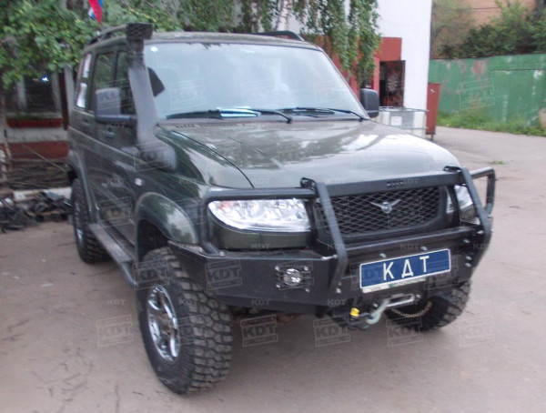 Передний силовой бампер KDT для УАЗ Патриот 2005-2015