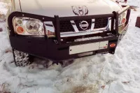 Бампер передний силовой OJ для Nissan NP300 2010+ с кенгурином (02.016.01)