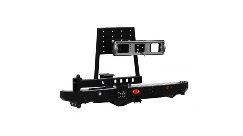 Бампер задний силовой OJeep для Нивы с квадратом под фаркоп и калиткой Бампер задний силовой OJeep для Нивы с квадратом под фаркоп и калиткой