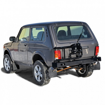 Бампер задний силовой LADA NIVA 4x4 с кронштейном запасного колеса и фаркопом