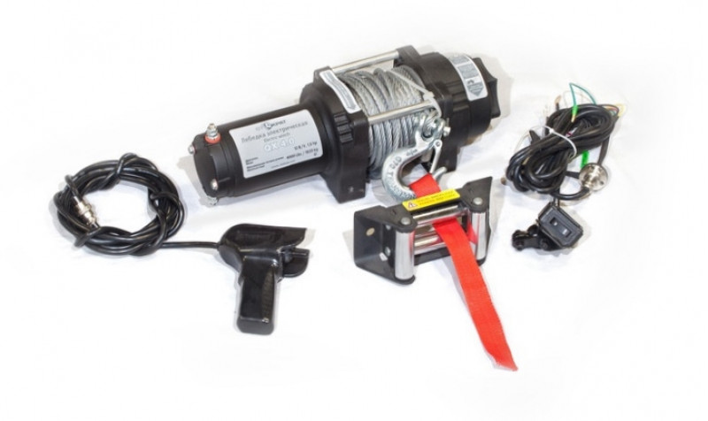 Лебедка для квадроцикла снегохода ATV СТОКРАТ QX 4.0 12V 1820 кг стальной трос Лебедка для квадроцикла снегохода ATV СТОКРАТ QX 4.0 12V 1820 кг стальной трос