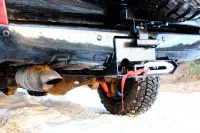 Калитка запасного колеса и площадка под лебедку в штатный бампер Toyota Land Cruiser 200