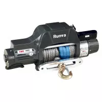 Лебёдка электрическая двухскоростная 12V Runva 10000 lbs (синтетический трос) с пультом ДУ