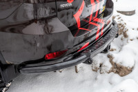 Бампер силовой задний РИФ для Toyota Fortuner 2015+ c квадратом под фаркоп