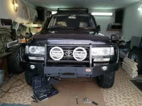 Бампер передний силовой OJ для Toyota Land Cruiser 80 с кенгурином (02.025.01)