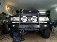 Бампер передний силовой OJ для Toyota Land Cruiser 80 с кенгурином (02.025.01)
