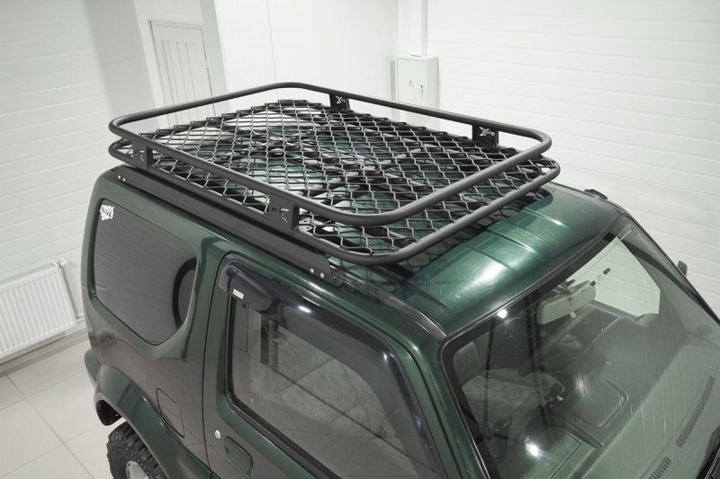 Багажник алюминиевый на крышу 1032х1532х130 сетка Suzuki Jimny Багажник алюминиевый на крышу 1032х1532х130 сетка Suzuki Jimny