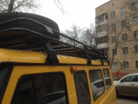 Багажник экспедиционный ЕВРОДЕТАЛЬ для УАЗ 3741, 2206 (микроавтобус) с сеткой