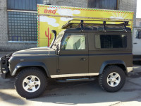 Багажник экспедиционный ЕВРОДЕТАЛЬ для Land Rover Defender 90 c cеткой