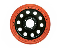 Диск усиленный УАЗ стальной черный 5x139,7 8xR17 d110 ET-19 с бедлоком (оранжевый)