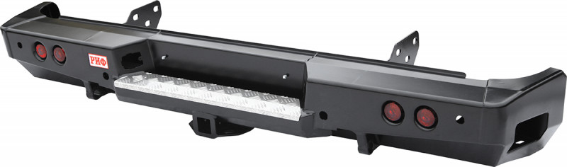 Бампер РИФ силовой задний Toyota Tundra 2007+ с квадратом под фаркоп и фонарями Бампер РИФ силовой задний Toyota Tundra 2007+ с квадратом под фаркоп и фонарями