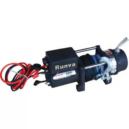 Лебёдка для квадроцикла снегохода 12V Runva EWX4500USR lbs 2040 кг синтетический трос Лебёдка для квадроцикла снегохода 12V Runva EWX4500USR lbs 2040 кг синтетический трос
