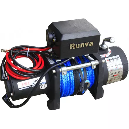 Лебёдка электрическая 12V Runva 5000 lbs 2268 кг (синтетический трос) Лебёдка электрическая 12V Runva 5000 lbs 2268 кг (синтетический трос)