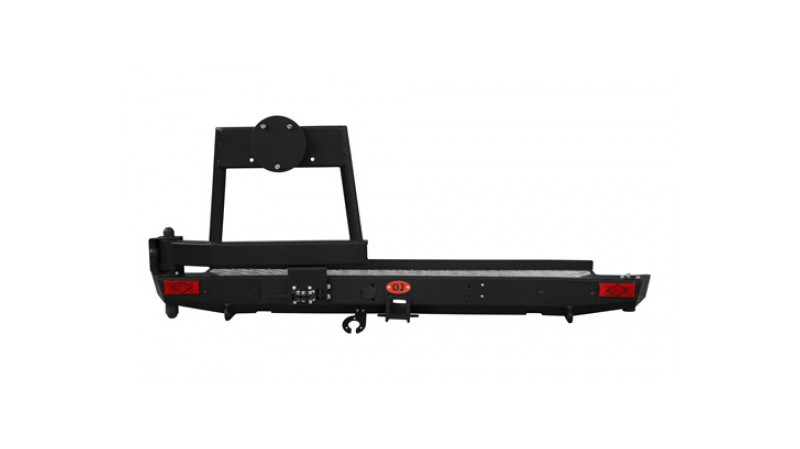 Задний силовой бампер OJ 03.418.03 для УАЗ Пикап с облегчённой калиткой под запаску Задний силовой бампер OJ 03.418.03 для УАЗ Пикап с облегчённой калиткой под запаску