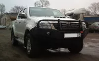 Бампер передний силовой OJ для Toyota Hilux 2011-2015 макс комплектация (02.010.13)