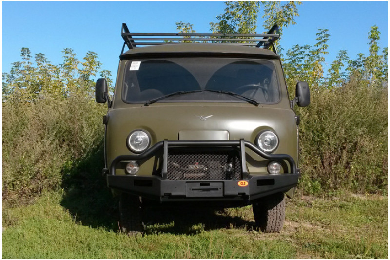 Бампер передний силовой OJeep для УАЗ Буханка с площадкой под лебедку и кенгурином Бампер передний силовой OJeep для УАЗ Буханка с площадкой под лебедку и кенгурином