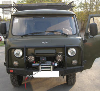 Бампер передний силовой OJeep для УАЗ Буханка с кенгурином