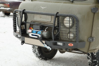 Бампер передний силовой OJeep для УАЗ Буханка с кенгурином + доп. опции