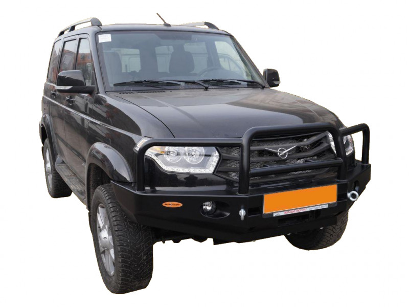 Бампер передний силовой Вездеходофф для УАЗ Патриот 2015+ с кенгурином Бампер передний силовой Вездеходофф для УАЗ Патриот 2015+ с кенгурином