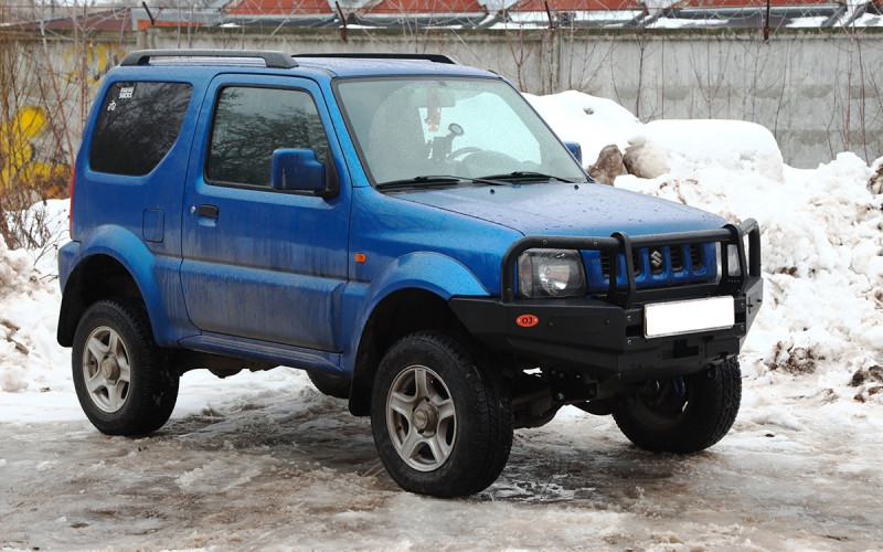 Бампер передний силовой OJeep для Suzuki Jimny рестайлинг 2005-2012 с кенгурином Бампер передний силовой OJeep для Suzuki Jimny рестайлинг 2005-2012 с кенгурином